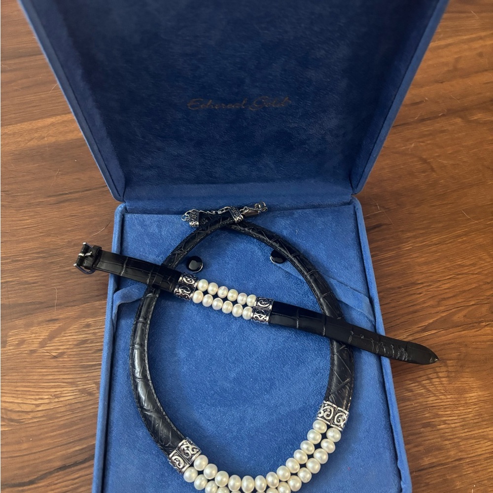 Genuine Leather Western Necklace and Bracelet